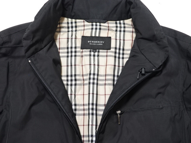 ■0310■BURBERRY BLACK LABEL バーバリーブラックレーベル 中綿 ジャケット M 黒 三陽商会●_画像2