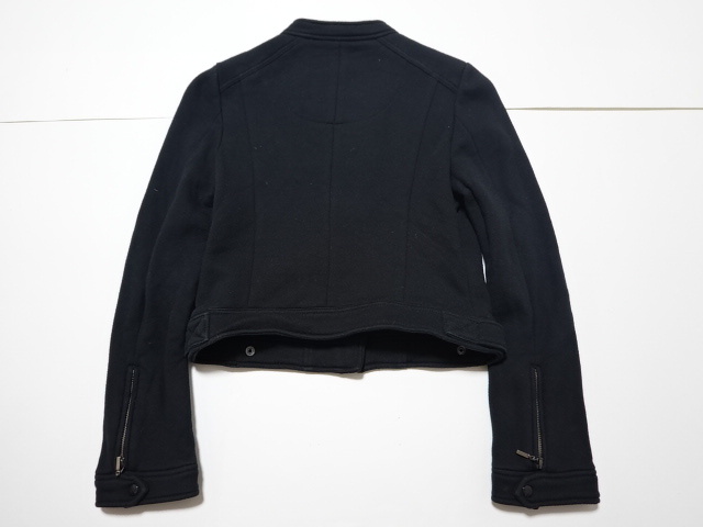 #0310#To b. by agns b. toe Be bai Agnes B rider's jacket sweat Tu black *