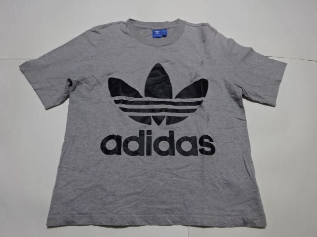 ■0316■アディダスオリジナルス adidas Tシャツ 半袖 AC ボクシー L トレフォイルロゴ●_画像1