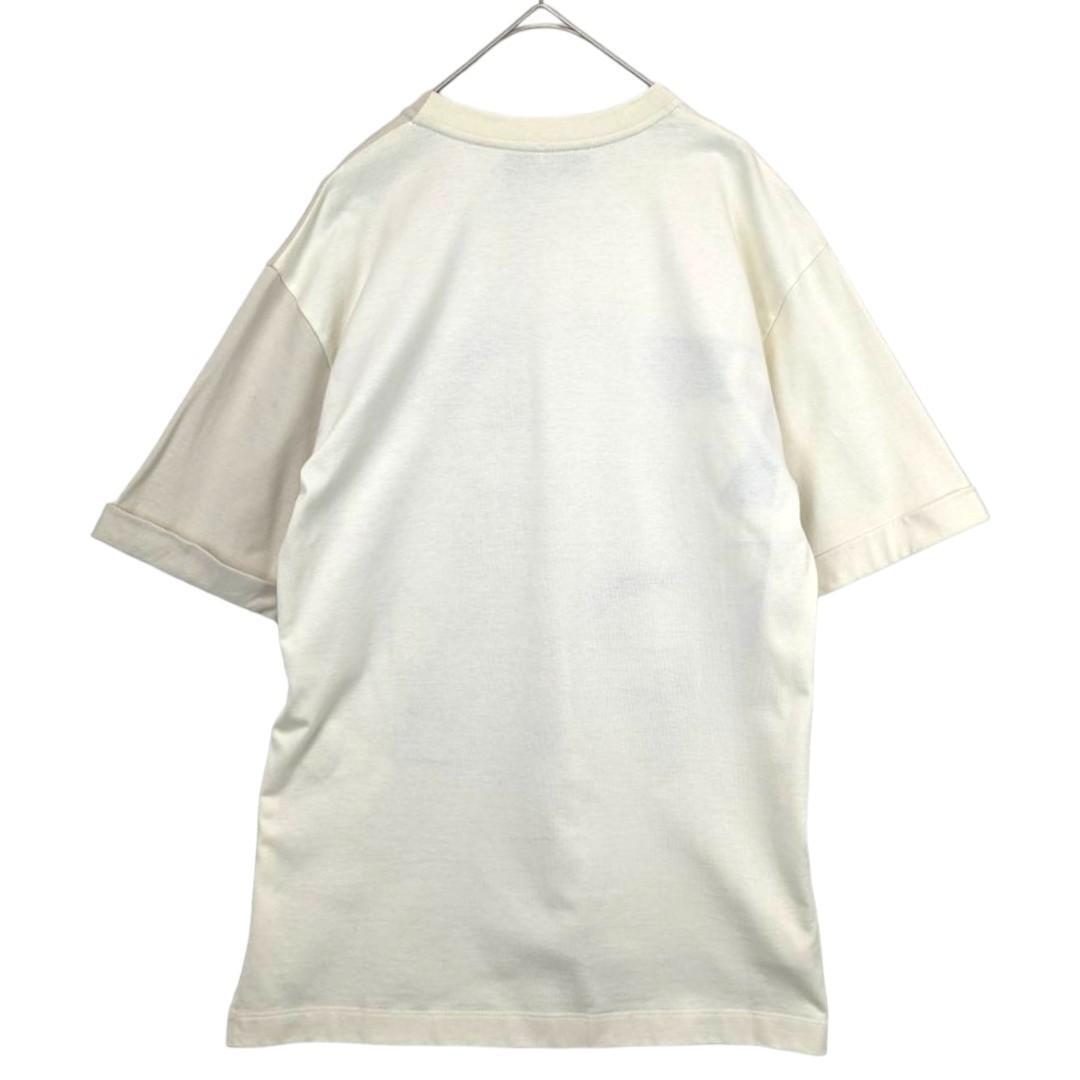 【美品】2021年製 フェンディ FENDI ドッキング デザイン Tシャツ カットソー オーバーサイズ ドロップショルダー コットン 半袖 刺繍_画像3
