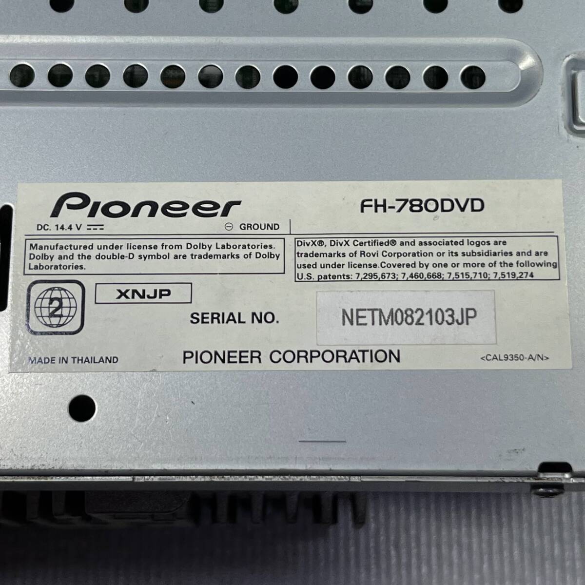 PIONEER パイオニア ヘッドユニット FH-780DVD DVD/CD USB iPod iPhone の画像5