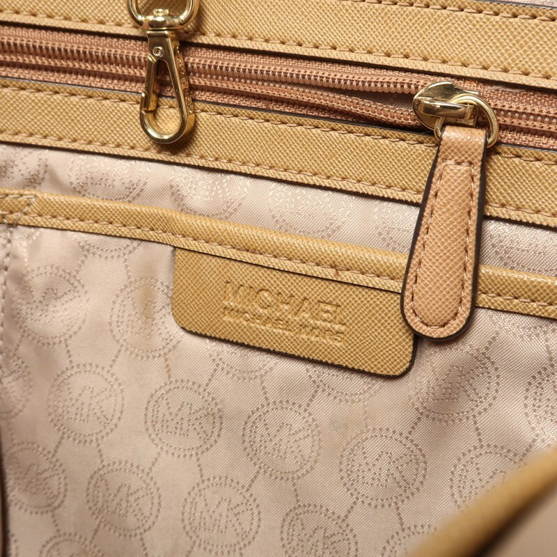 TH1771■マイケルコース MICHAEL KORS*レザートートバッグ*バイカラー*30H4GTVT1T*肩掛け 鞄*本革*チャーム*ブラウン×ブラック系_画像10