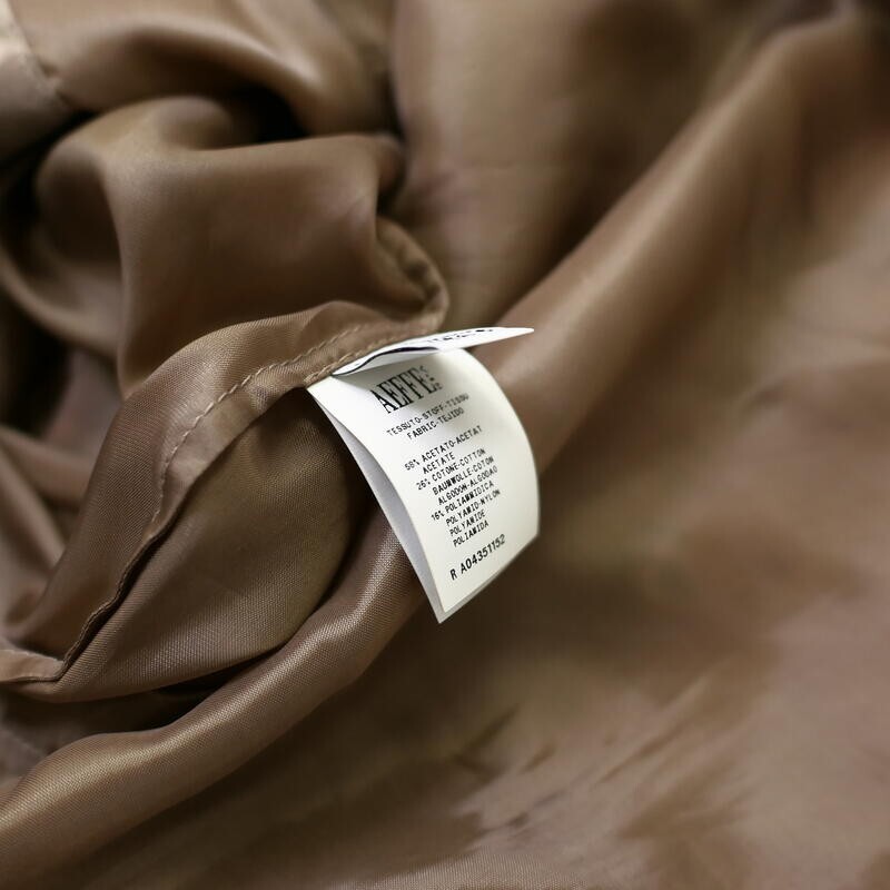 GH5028 イタリア製《モスキーノチープアンドシック》バラ刺繍 シャツワンピース サイズ40 ブラウン リボン 裾フリル シースルー_画像7