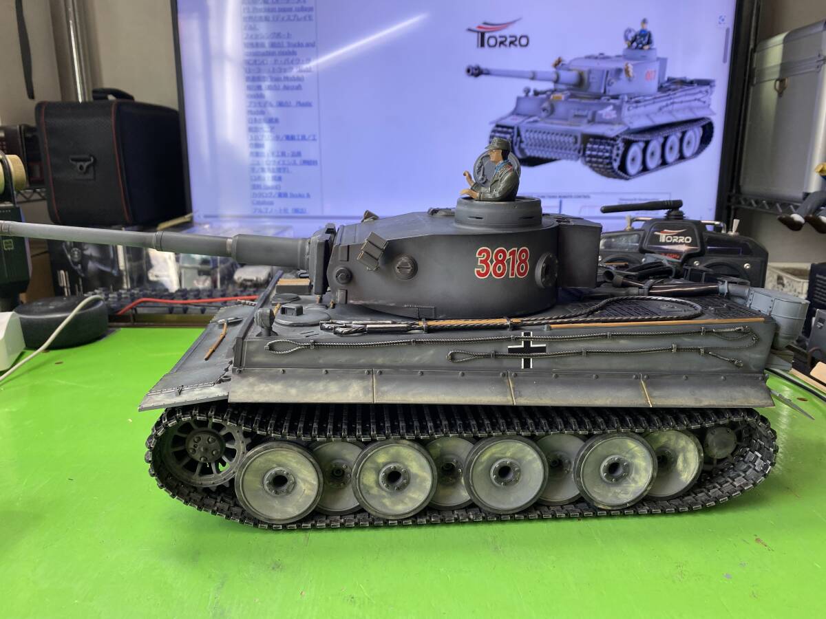 TORRO　1／16タイガーI初期型.プロ-メタルエディション.グレーウェザリング塗装フルオペ　※（詳しくは画像説明文をご覧ください。）_画像4