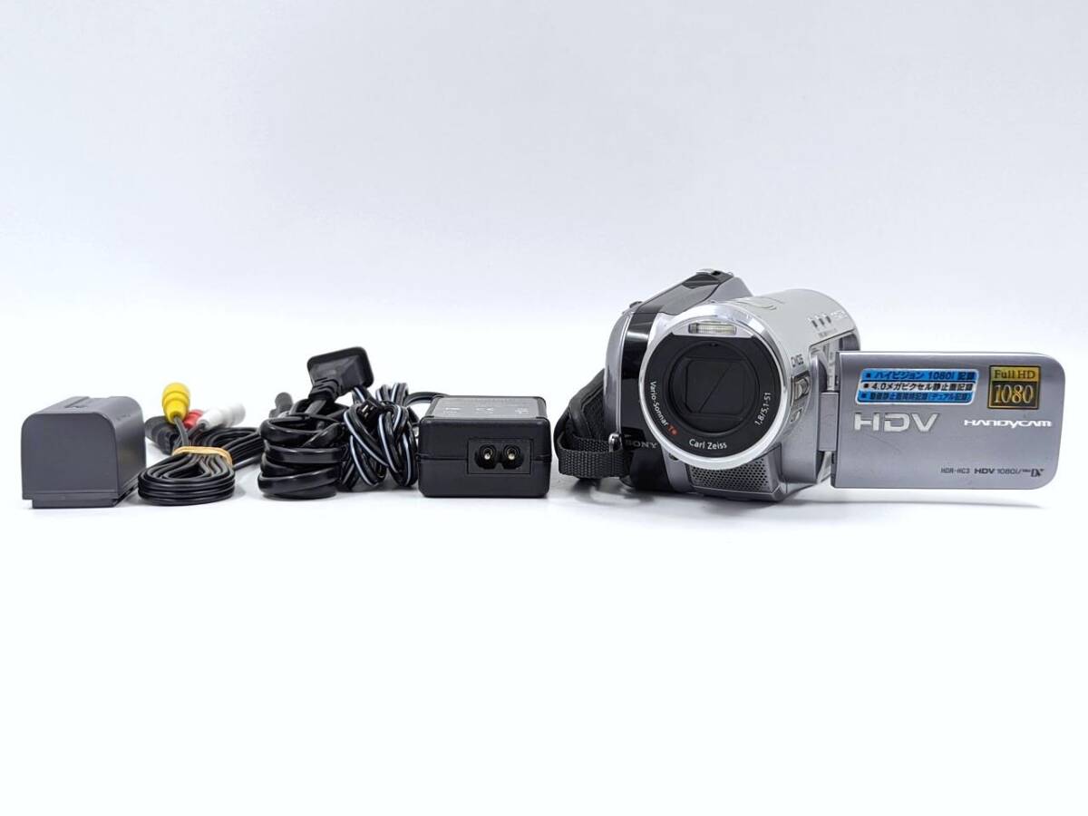 ★☆miniDV/HDVテープのダビングに最適！ 中古 良品 動作確認/点検清掃済 SONY ソニー Handycam ハンディカム HDR-HC3 S-1015-1☆★の画像1