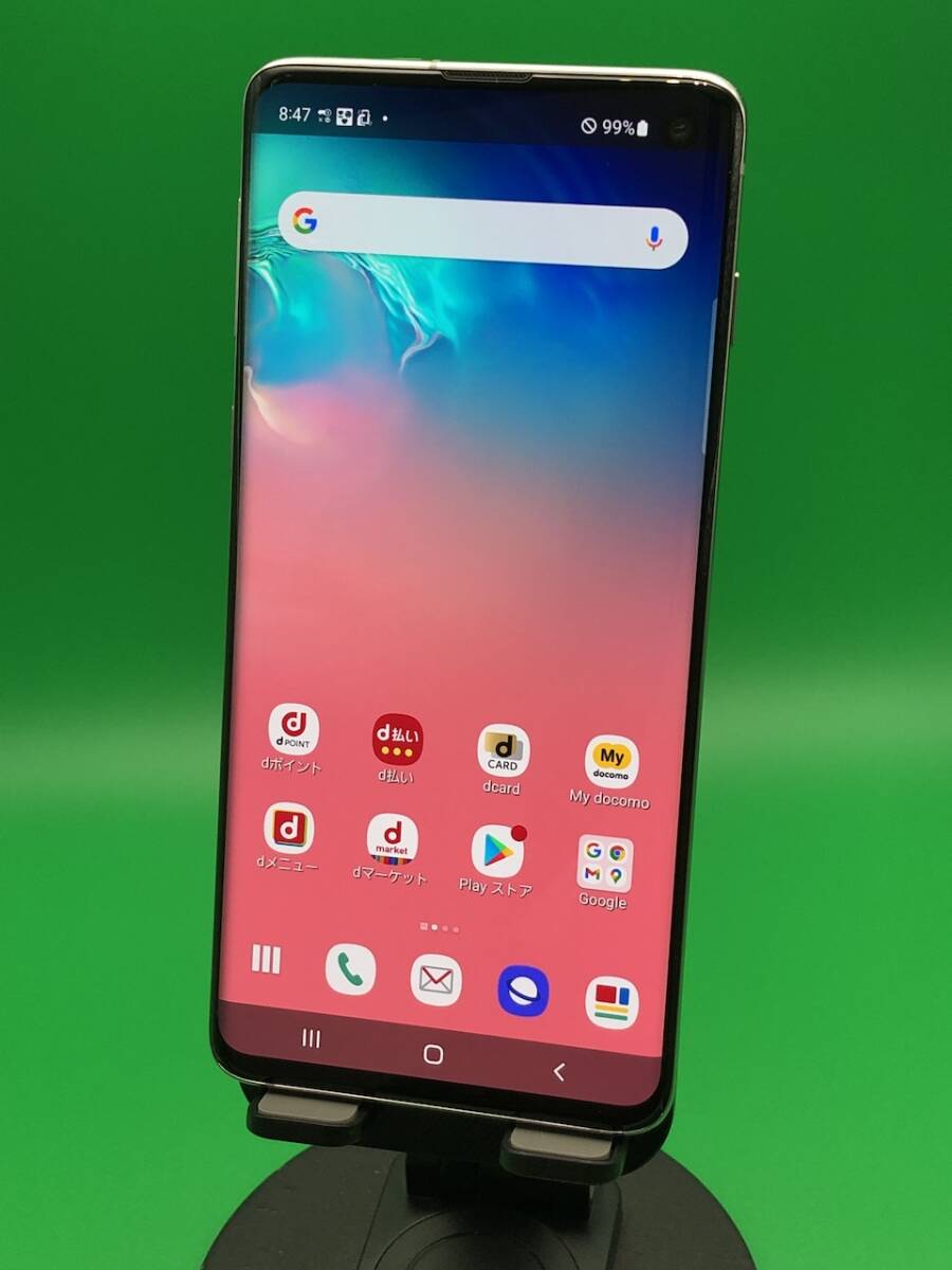 * немного прекрасный товар Galaxy S10 128GB SIM разблокирован . самый большая вместимость хороший дешевый SIM возможно docomo 0 SC-03L белый б/у BCO1208 A-13