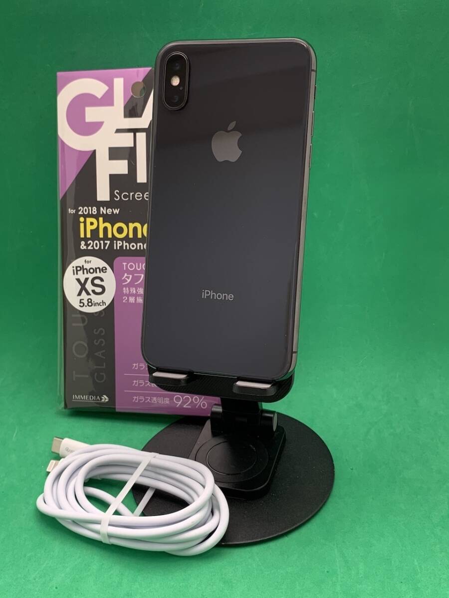 ★美品 iPhone X 64GB SIMロック解除済み 最大容量100% 格安SIM可 docomo ○ NQAX2J/A スペースグレー 627638 6_画像1