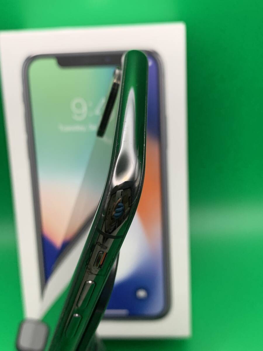 ★バッテリー新品 iPhone X 256GB SIMロック解除済み 最大容量100% 格安SIM可 SoftBank ○ MQC12J/A スペースグレー BP2062 5の画像5