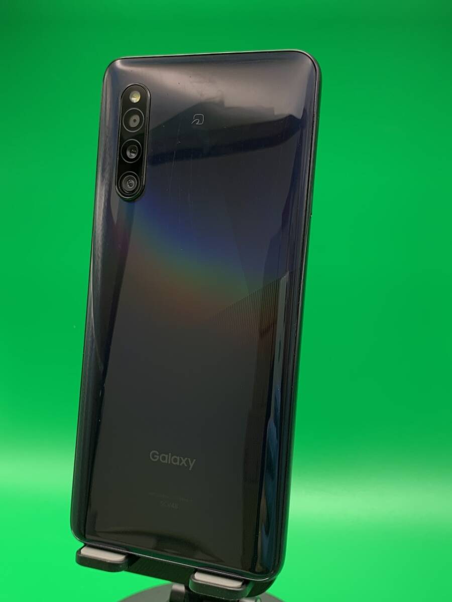 ★やや美品 Galaxy A41 64GB SIMフリー 最大容量良好 格安SIM可 au 〇 SCV48 ブラック 中古 新古品 IT1391 