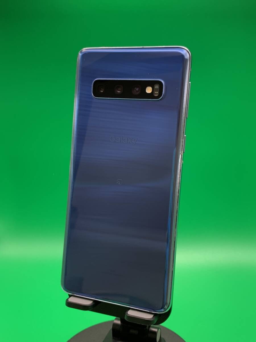 ★激安 Galaxy S10 128GB SIMフリー 最大容量良好 格安SIM可 au 〇 SCV41 プリズム ブルー 中古 新古品 YM0894 A-1