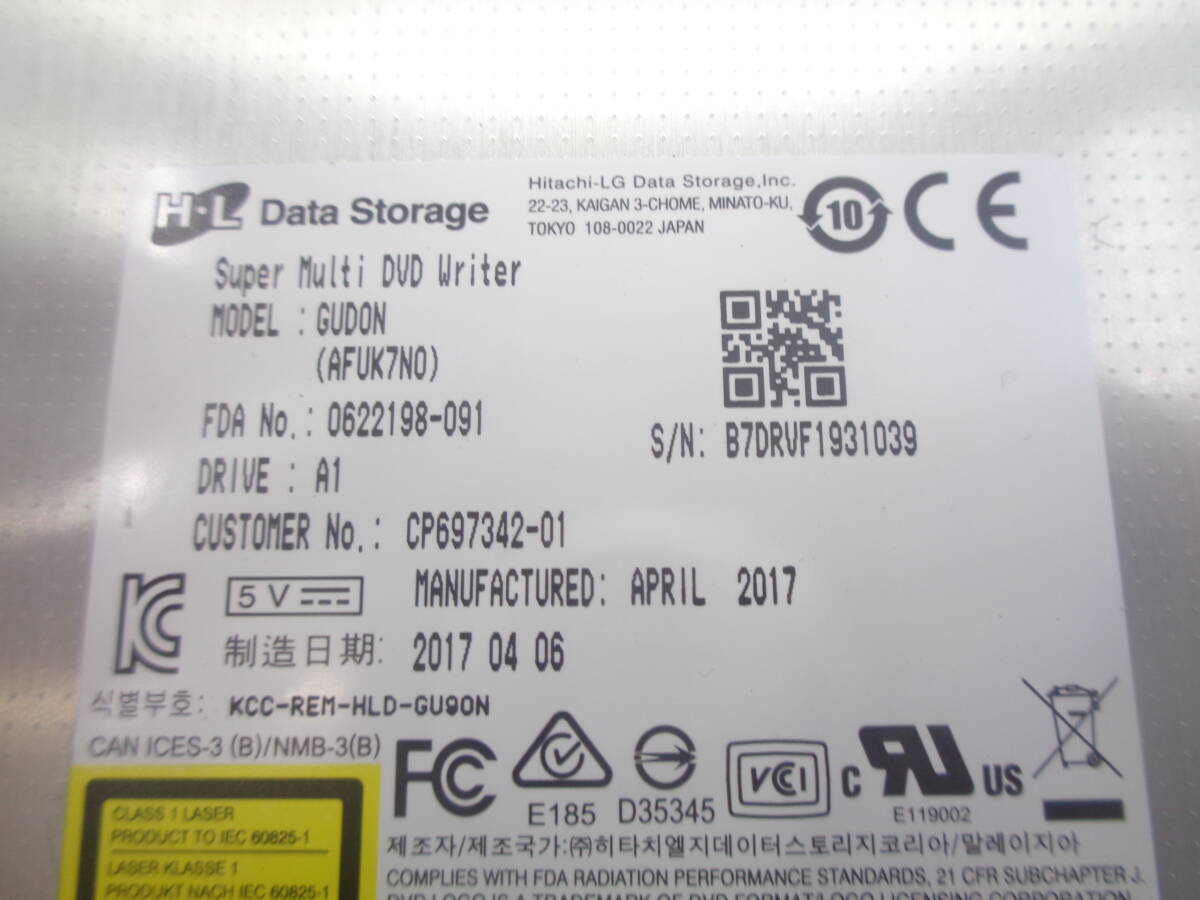 несколько поступление FUJITSU LIFEBOOK A748/PX A749/A A576/P A576/N A746/S и т.п. HL Data Storage DVD мульти- Drive GUD0N 9.5mm б/у рабочий товар (F621)