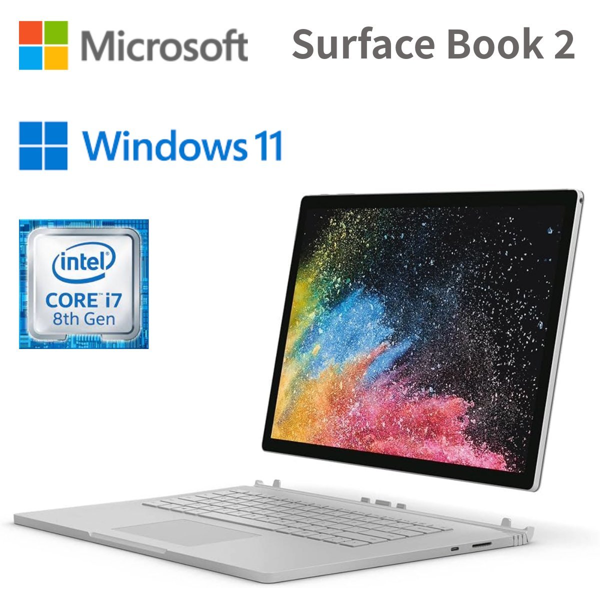 【Microsoft Surface Book 2】タッチパネル ノートパソコン / Win11Pro / Corei7-8650U / SSD-256GB / 16GB / 15.0_画像1