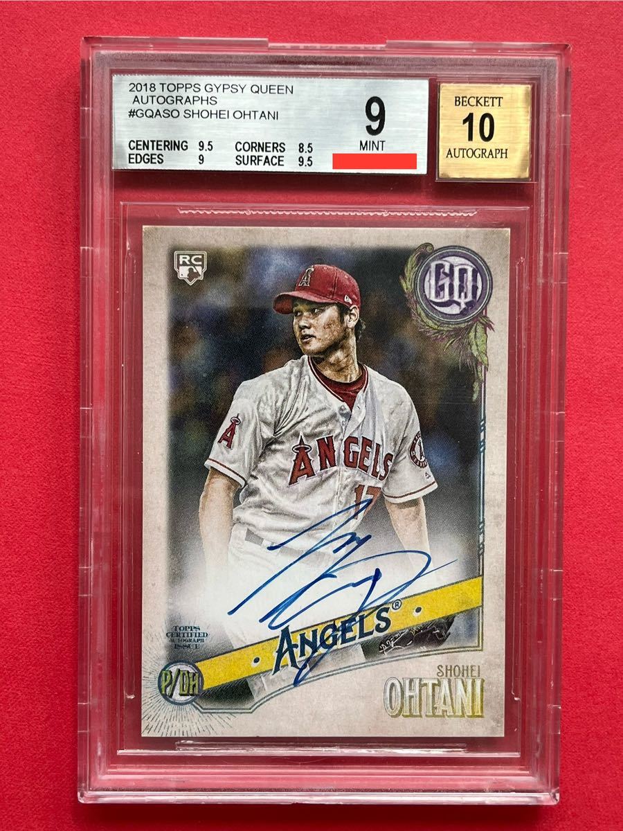 大谷翔平 ルーキー 直筆サインカード 初期型サイン 直書き 2018 TOPPS Gypsy Queen Autograph Shohei Ohtani Rookie Card 鑑定済み LOW POPの画像1