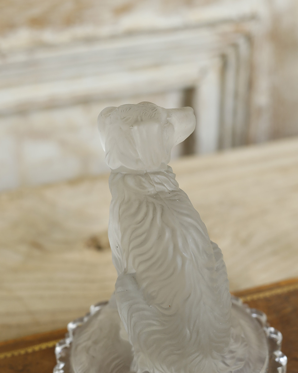 jf02986 仏国*フランスアンティーク*雑貨 犬のオブジェ ガラスオブジェ 置物 飾り ドッグ ペーパーウェイト ラブラドールレトリバー_画像9