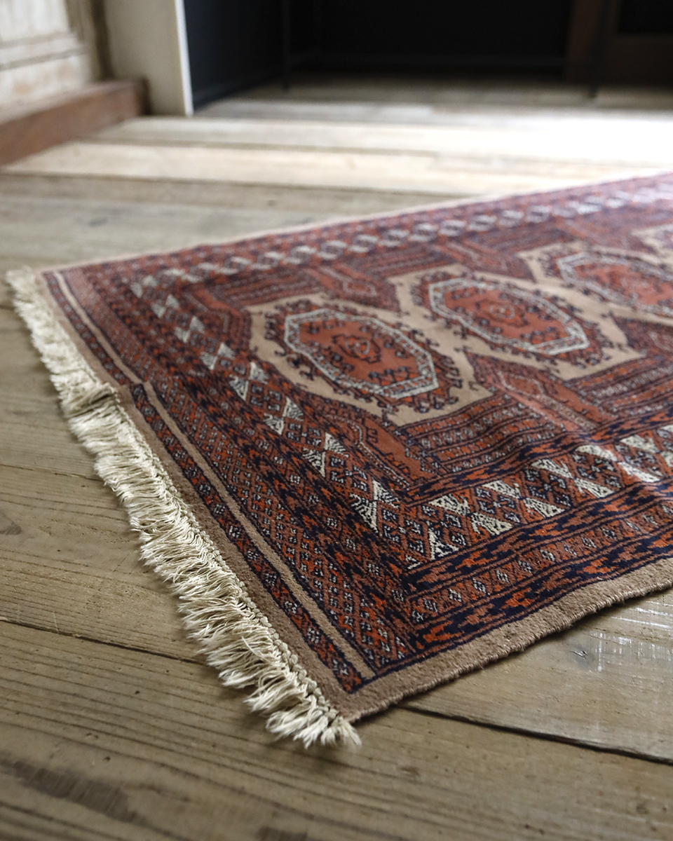 ak00140 ベルギー*アンティークラグ* カザフスタン ウールラグ 手織り絨毯 トライバルラグ モロッコラグ キリムラグ カーペット 幾何学模様_画像5
