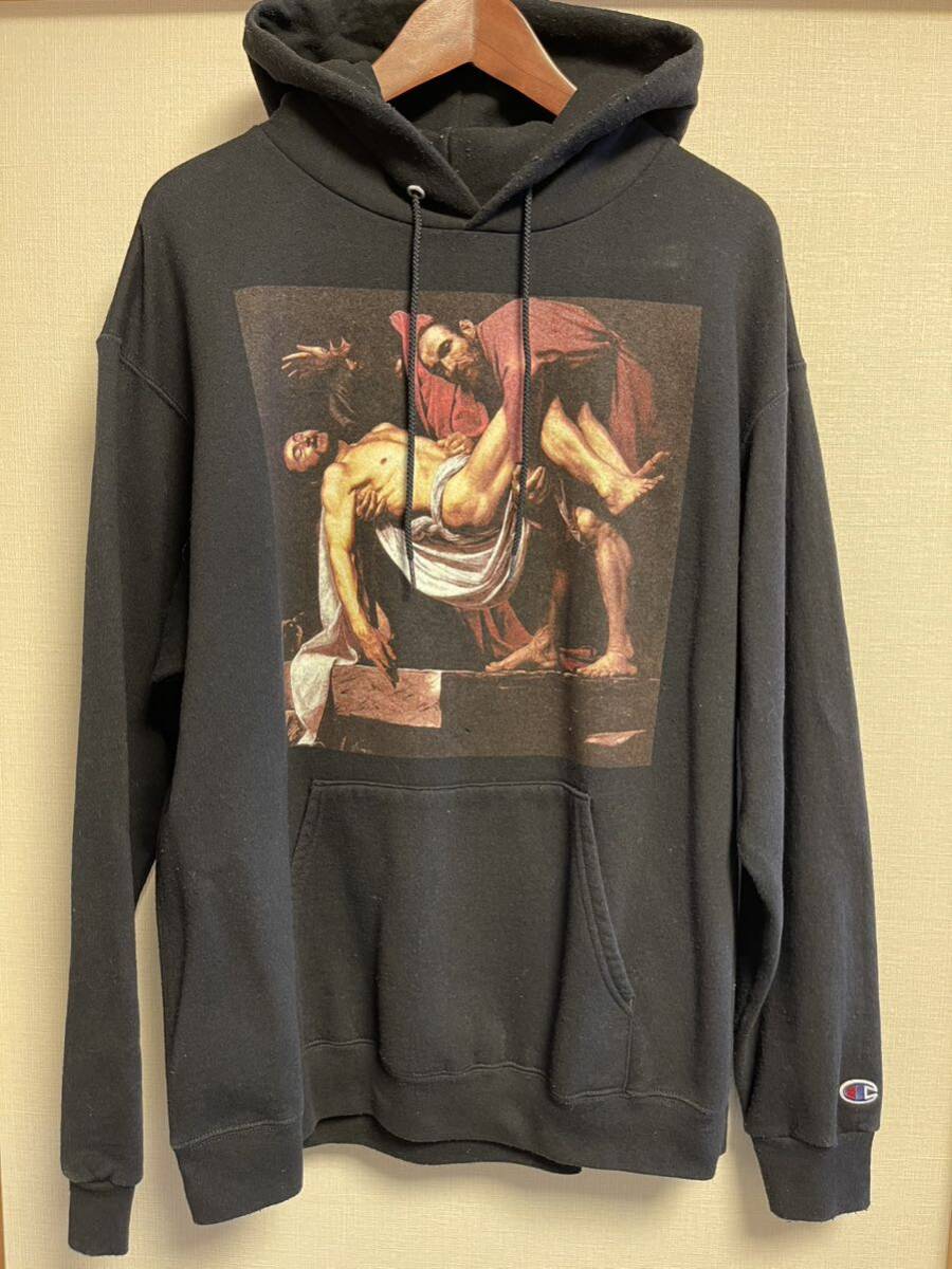 海外正規品 Pyrex Vision Religion Hoodie Black XLサイズ パイレックス ヴィジョン フーディー 黒 パーカー Champion チャンピオンの画像2