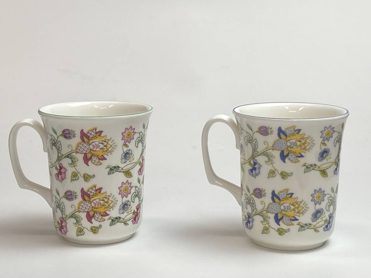 MINTON ミントン HADDON HALL ハドンホール BONE CHINA ペア マグカップ 箱付きの画像3