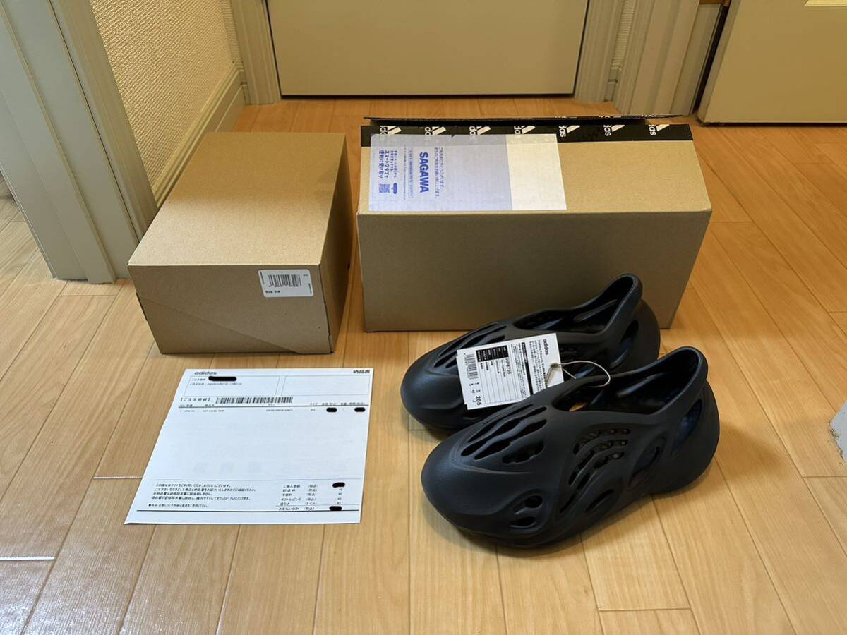 26.5cm adidas YEEZY YZY FOAM RNR Runner ONYX アディダス イージー フォームランナー オニキス サンダル スリッパ ブラック 黒 HP8739_画像1