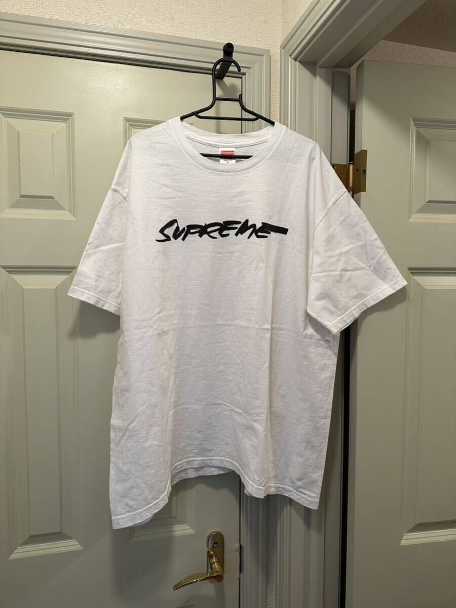 XL Supreme Futura Logo Tee JUSTICE FOR ALL White XLarge 