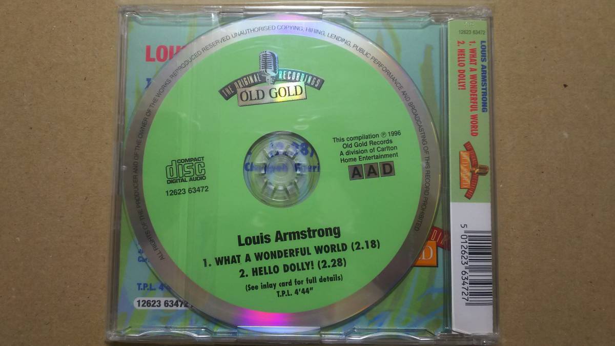 レアCDS LOUIS ARMSTRONG/What A Wonderful World/ルイ・アームストロング JAZZ VOCAL_画像2