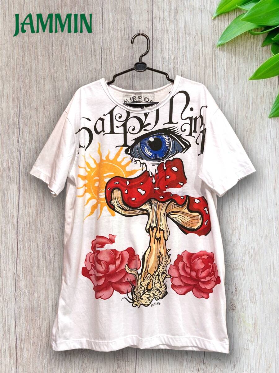 キノコTシャツ★太陽★目★アジアン★エスニック★ベニテングダケ_画像2