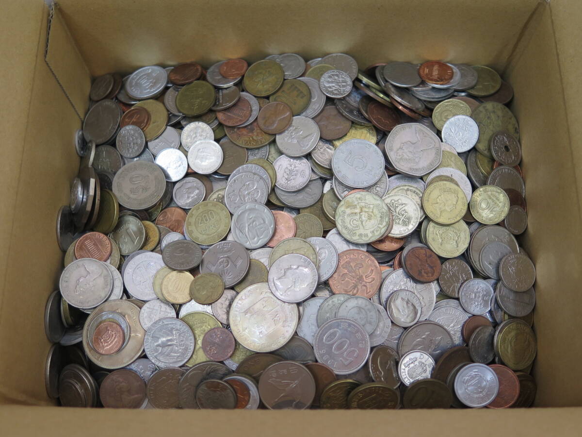 1円～△世界のコイン 硬貨 海外 いろいろまとめて 約15.3kg 無選別の画像1