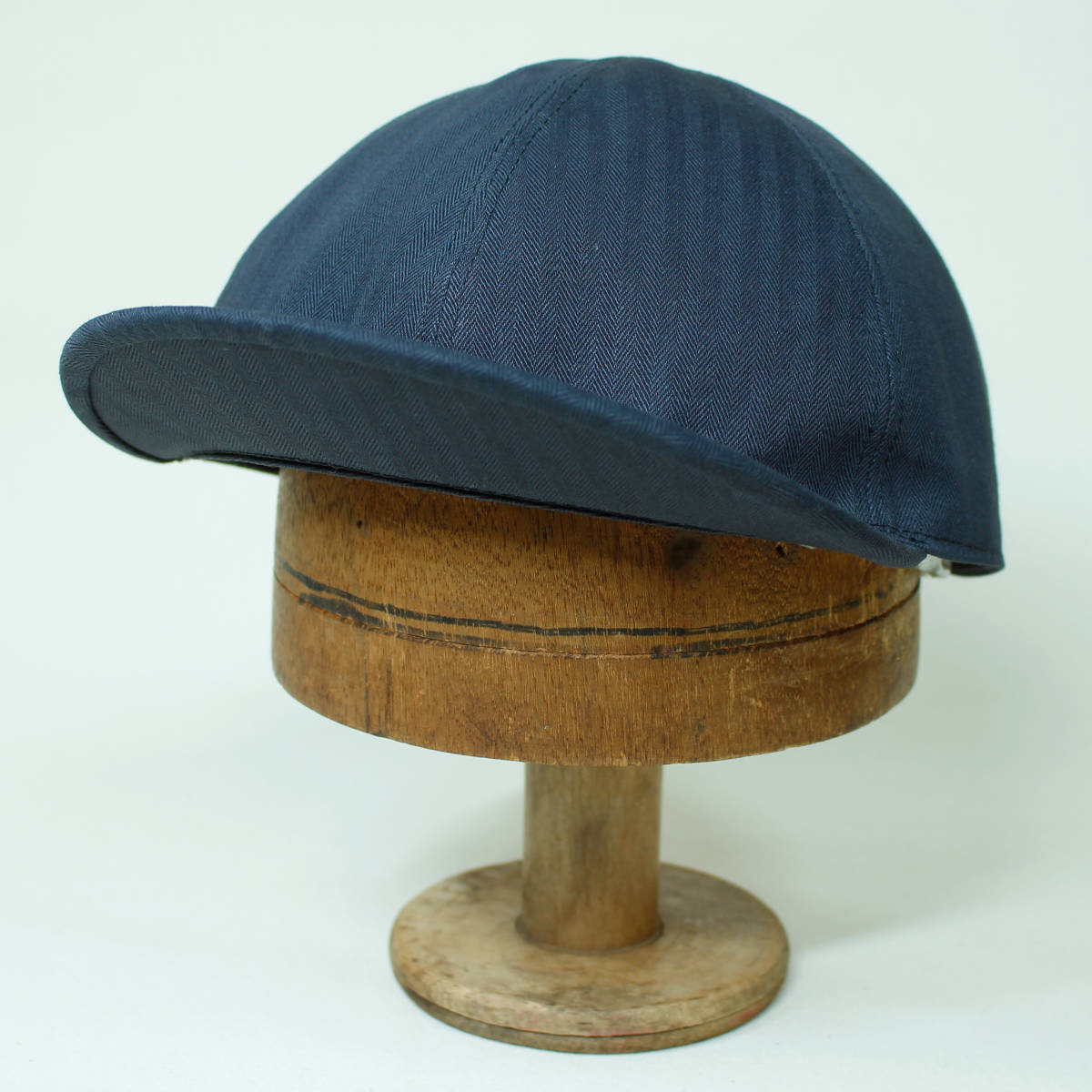 ハンドメイド US NAVY N-3 Type Cap USN キャップ 帽子 HBT ヘリンボーン ネイビー 野球帽 40s 古着 ビンテージ ヴィンテージの画像9