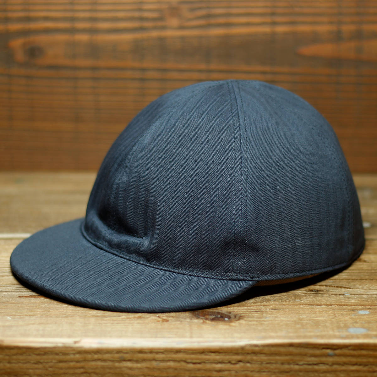 ハンドメイド US NAVY N-3 Type Cap USN キャップ 帽子 HBT ヘリンボーン ネイビー 野球帽 40s 古着 ビンテージ ヴィンテージの画像1