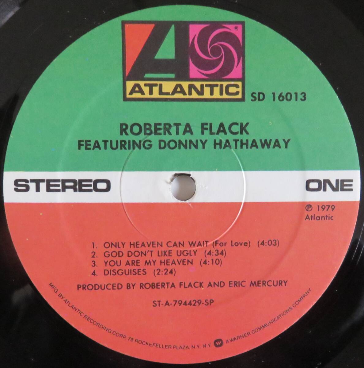 ROBERTA FLACK／FEATURING DONNY HATHAWAY（ATLANTIC SD 16013） USオリジナル盤 シュリンクの画像3