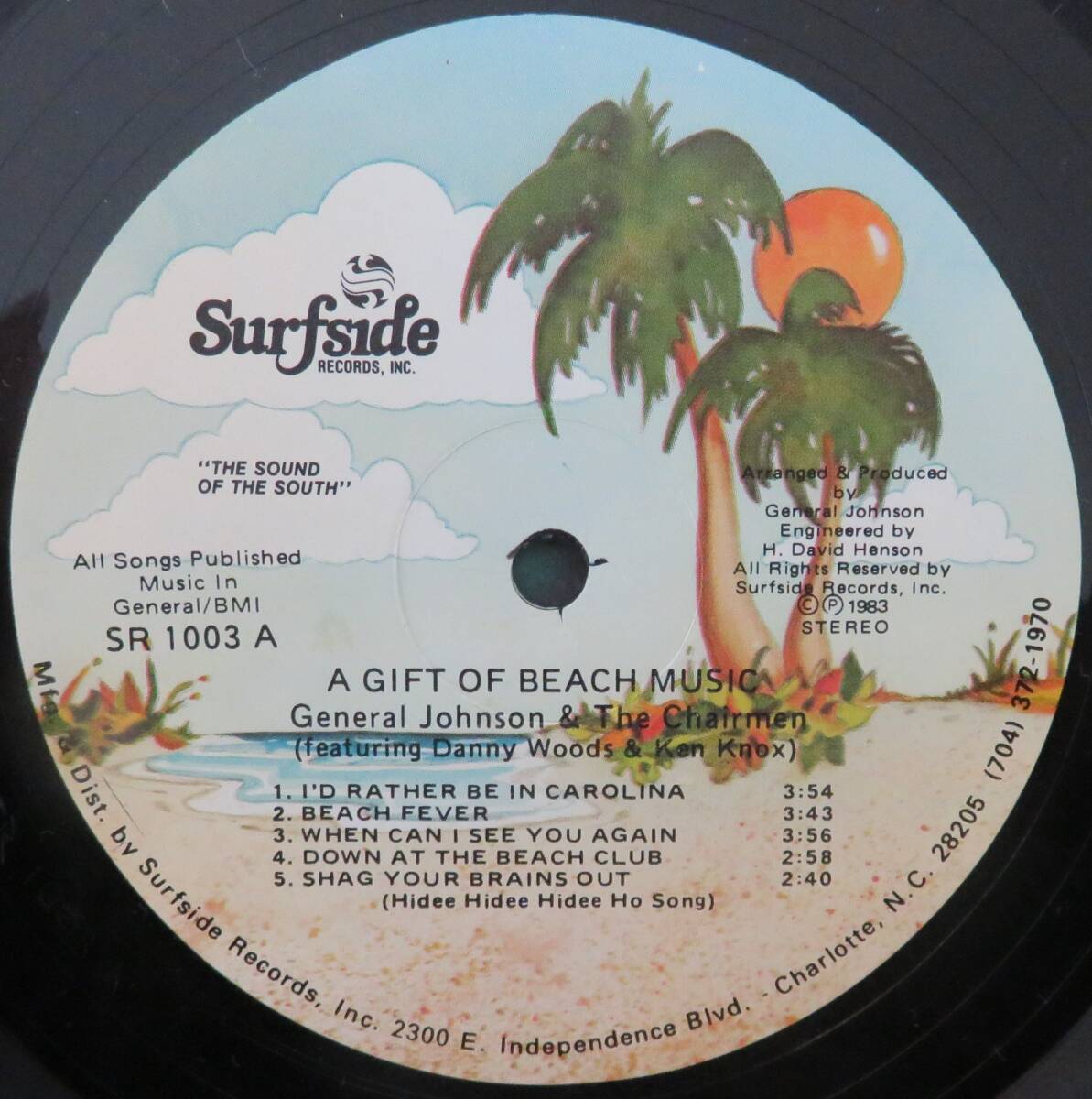 General　Johnson　＆　The　Ghairmen／A　Gift　of　Beach　Music（Surfside　1003）　USオリジナル盤　_画像3