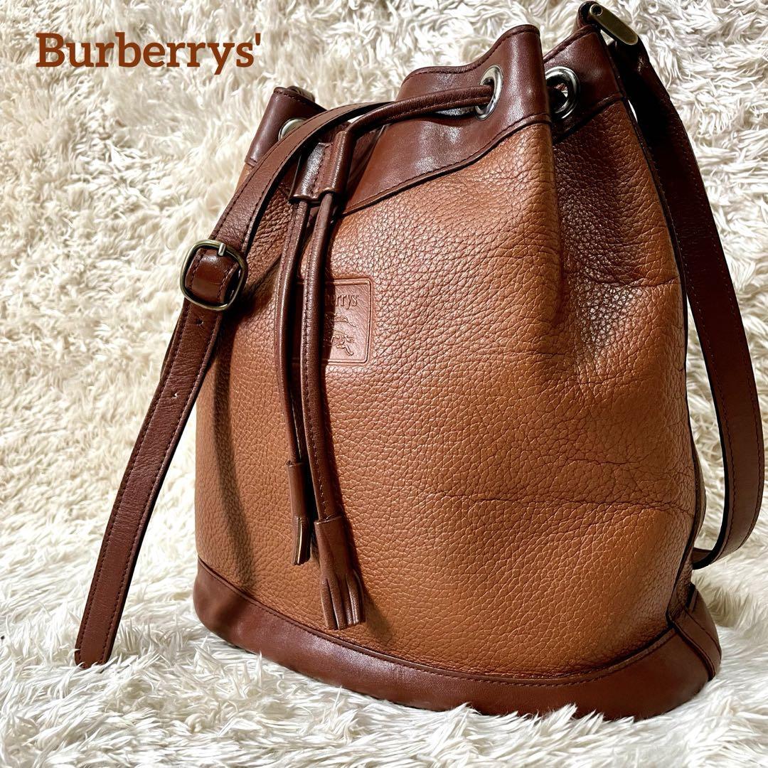 [Burberry\'s/ Burberry z/ прекрасный товар ] сумка на плечо [ ведро / мешочек / Cross корпус / Gold металлические принадлежности / женский / плечо ./ наклонный ./ натуральная кожа / все кожа ]