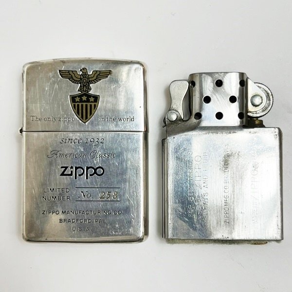 着火未確認 Zippo ジッポライター 1994 American Classic アメリカンイーグル LIMITED シルバー色 オイルライター 現状品 中古 レア HK0130_画像9
