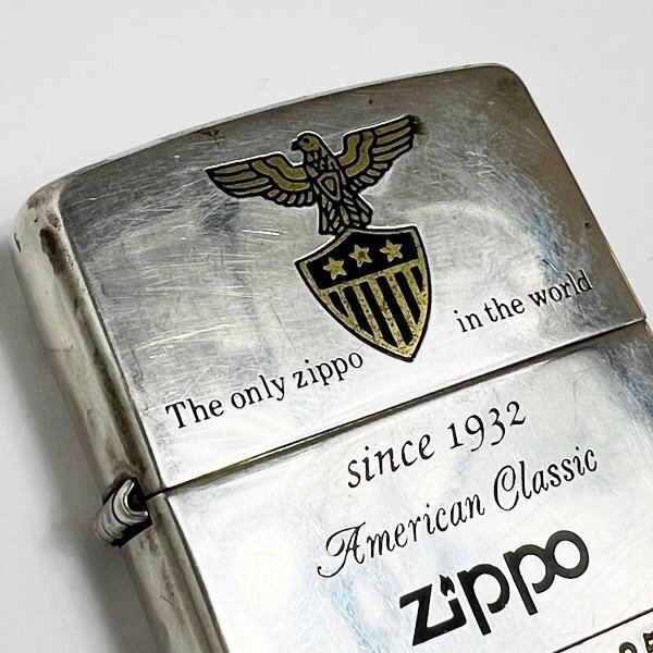 着火未確認 Zippo ジッポライター 1994 American Classic アメリカンイーグル LIMITED シルバー色 オイルライター 現状品 中古 レア HK0130_画像2