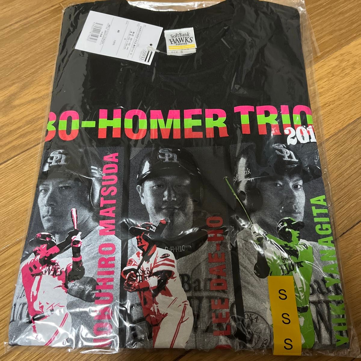 ソフトバンクホークス 松田宣浩 柳田悠岐 李大浩 30本塁打トリオ TシャツS