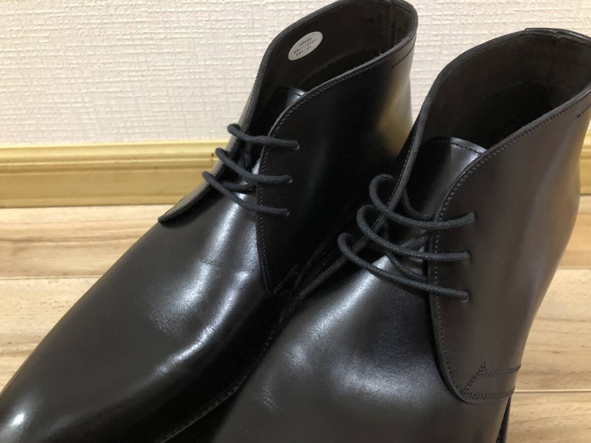 【新品未使用】大塚製靴×伊勢丹メンズ ビジネスブーツ チャカブーツ 40(25cm) ブラック レザー_画像6