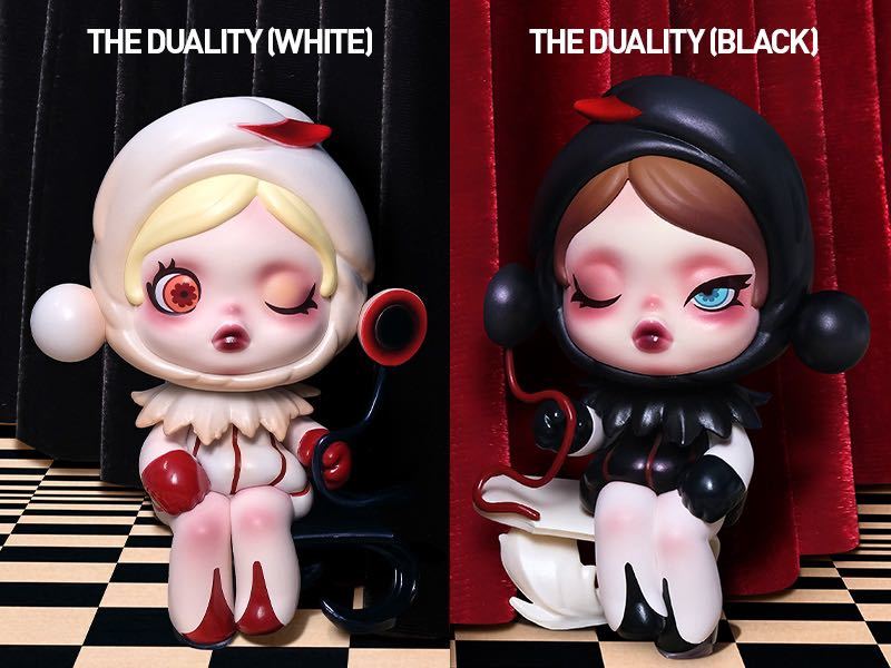 【未開封】popmart SKULLPANDA Image Of Reality シリーズ フィギュア The Duality(White)+The Duality(Black) 2点セット_画像2