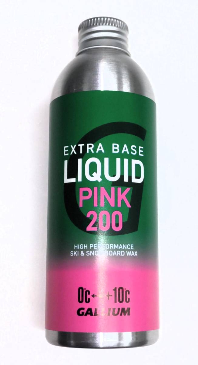 24ガリウム　EXTRA BASE LIQUID PINK (200ml)/SW2264　気温０℃～+10℃向けノーフッ素リキッド大容量WAX　定価￥4280_画像1