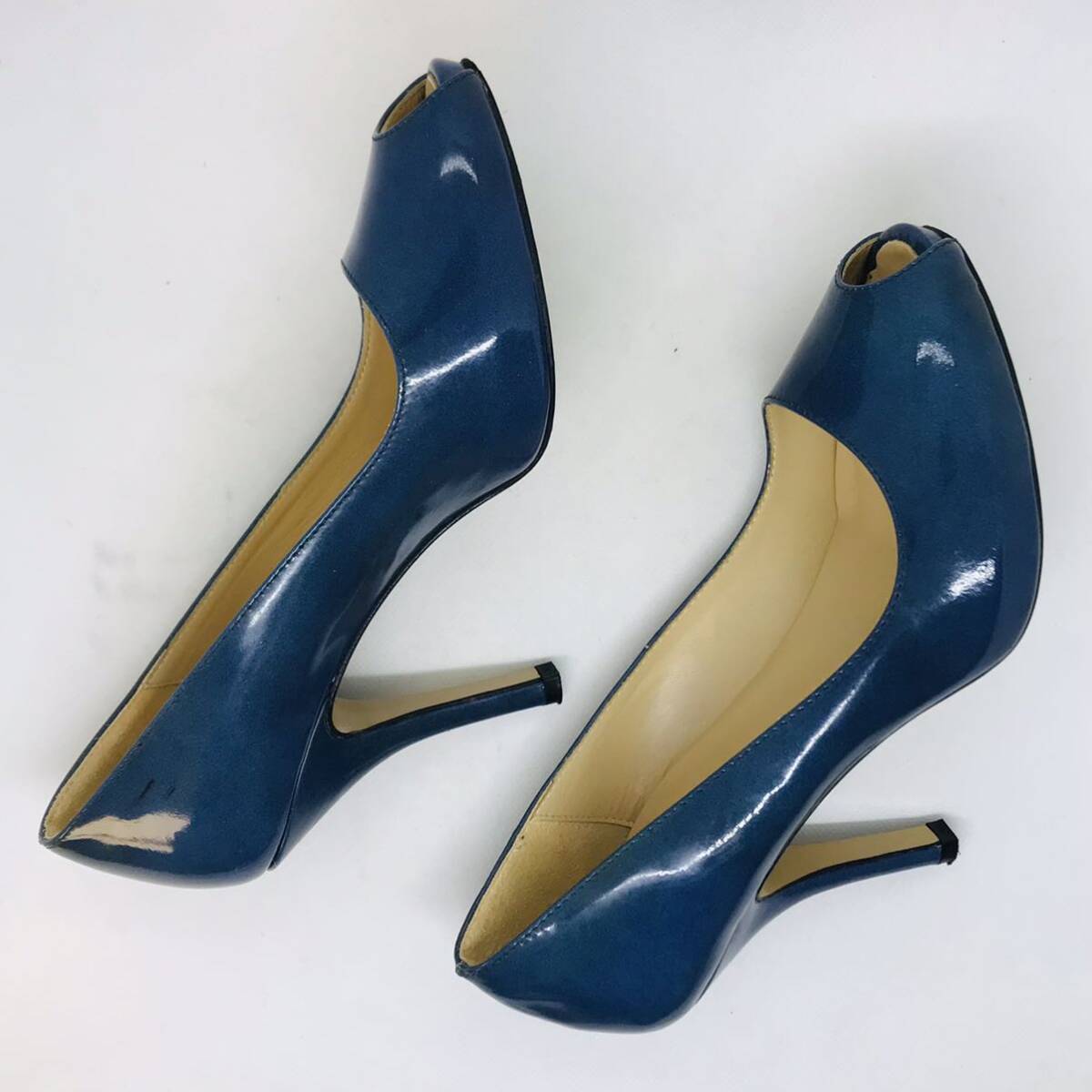 [ beautiful goods ]koruso Rome enamel pumps open tu pin heel 