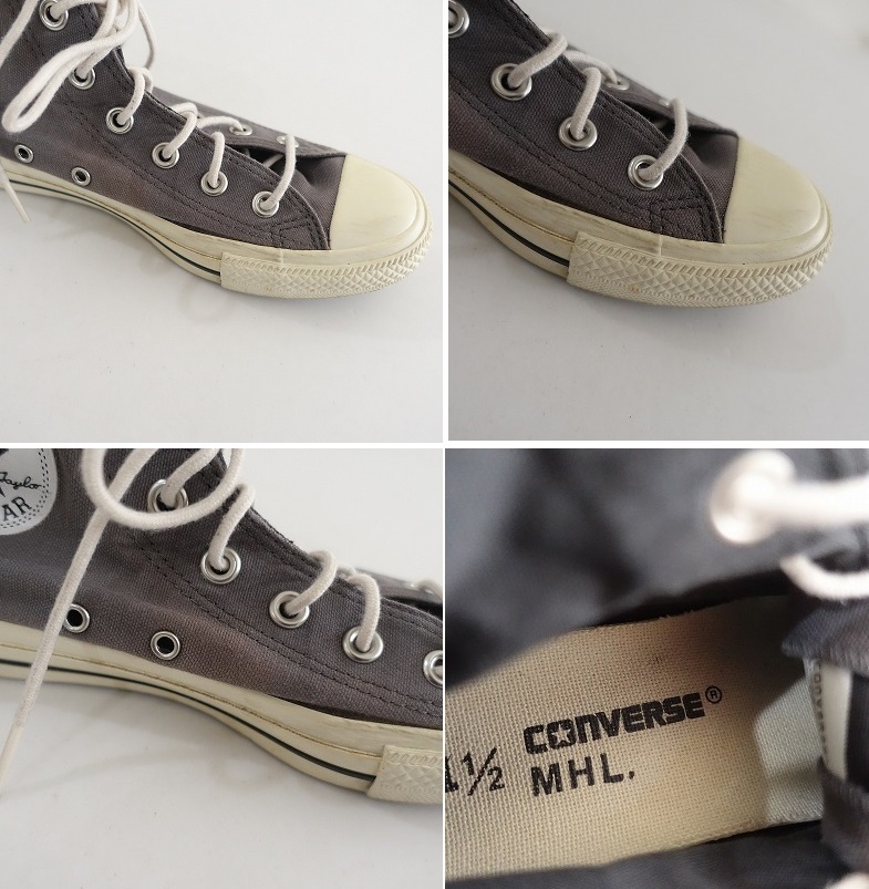 //コンバース×マーガレットハウエル CONVERSE×MHL*ハイカットスニーカーUS4.5/JPN23.5/23.5*グレーキャンバス(sh10-2402-31)【41C42】_画像6