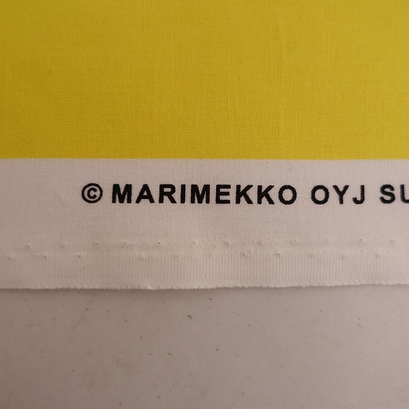 //【北欧】マリメッコ marimekko *Karkumatka 生地 イエロー*黄ゾウペリカンコットン布ファブリック(fa84-2402-71)【10C42】_画像8