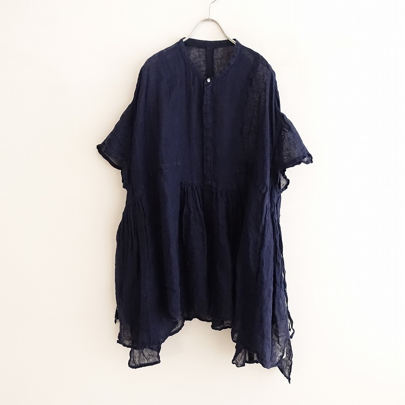 //[ regular price 4.4 ten thousand ] Suzuki takayukisuzuki takayuki * Broad tunic * navy shirt blouse flair (33-2402-270)[50C42]