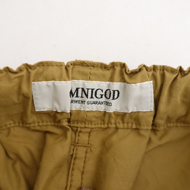 //【美品/2022SS/定価1.8万】オムニゴッド OMNIGOD *EASY CARGO PANTS*0綿ナイロンゴムカーゴパンツ(25-2402-236)【01C42a】_画像7