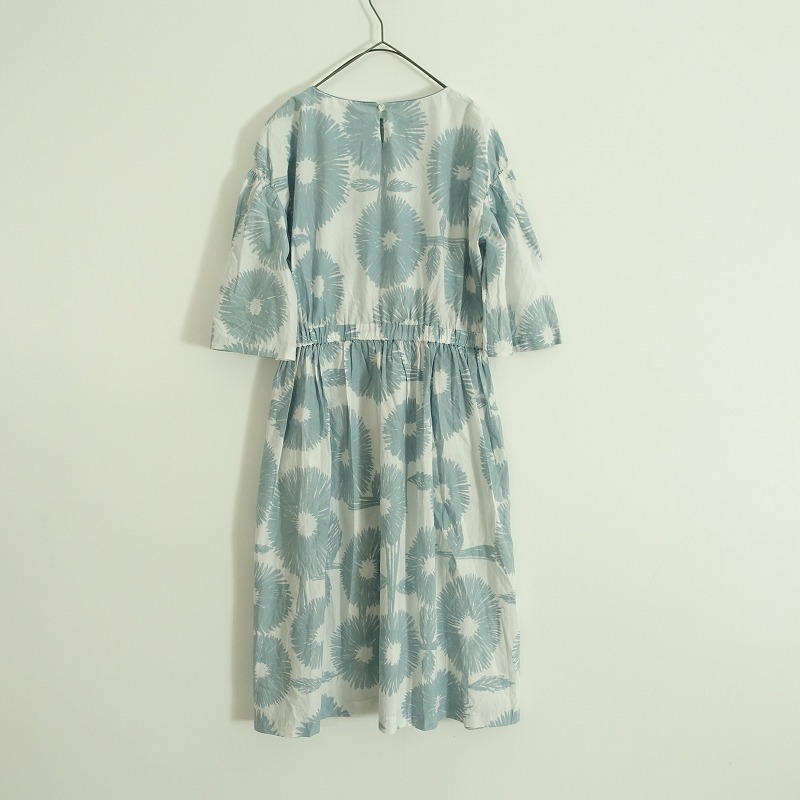 //【定価4.6万】ミナペルホネンランドリー mina perhonen laundry *daisy プリントワンピース*38綿ドレスmina(25-2312-409)【31A42】_画像2