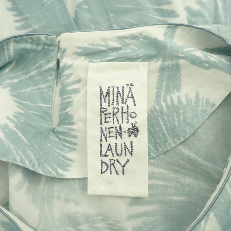 //【定価4.6万】ミナペルホネンランドリー mina perhonen laundry *daisy プリントワンピース*38綿ドレスmina(25-2312-409)【31A42】_画像7