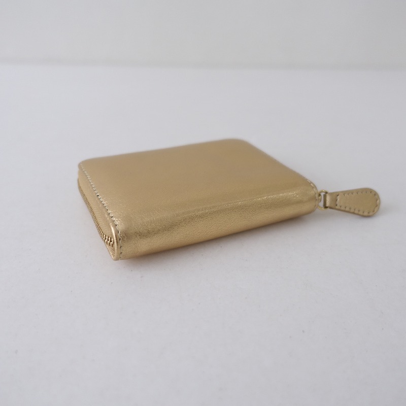 //[ beautiful goods / regular price 2.3 ten thousand ]p Large .Plage *INNIS SPECIAL EDITION PURSE leather Mini perth * gold Gold leather purse (ac85-2402-98)[61C42]