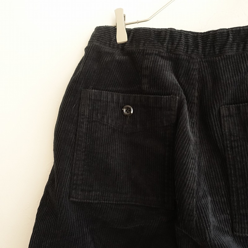 //【定価1.4万】ナチュラルランドリー NATURAL LAUNDRY *STコールガーデンパンツ*2コーデュロイ黒ブラック(33-2402-592)【12C42】_画像4