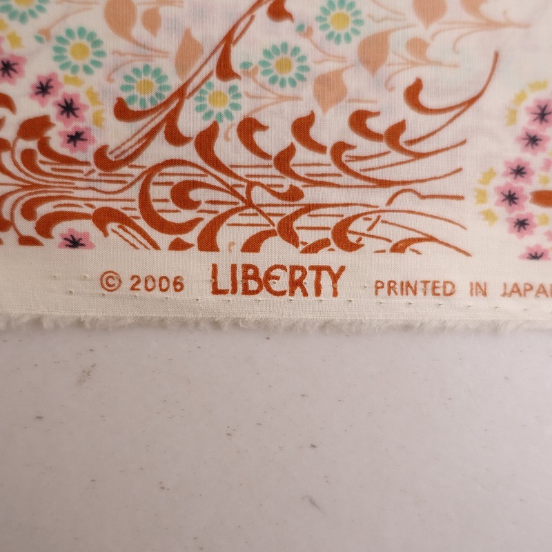 //リバティ LIBERTY *Little Mari タナローン生地*ブラウンピンク花柄フラワーリトルマリ布ファブリック(fa84-2403-29)【22C42】_画像7