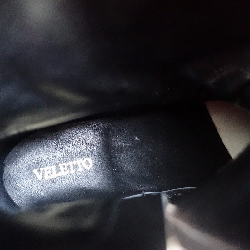 //ベレット VELETTO *ウエスタンブーツ 37/23.5*レザー皮革黒0324(sha10-2403-19)【42C42】_画像6