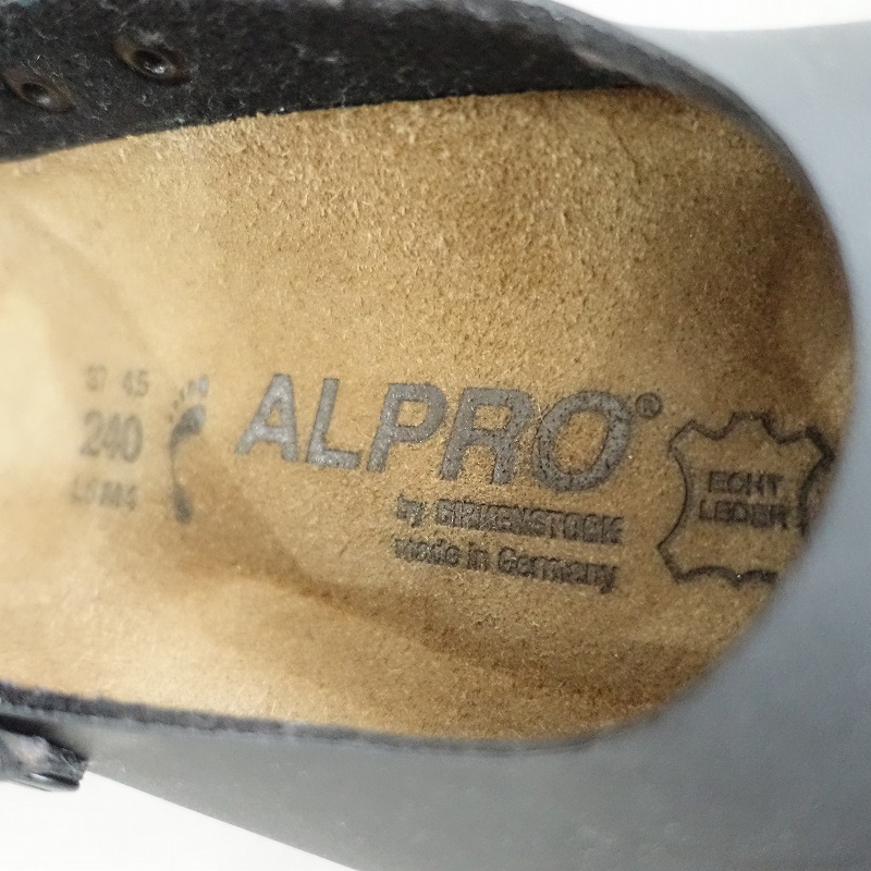 ビルケンシュトック BIRKENSTOCK ALPRO *モロッコストラップレザーサンダル 37/45/240/L6/M4/24*黒0324(sh10-2403-28)【13C42】の画像5