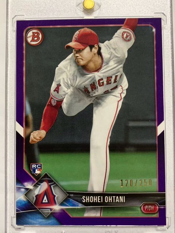 1日限定出品★250シリ★大谷翔平ルーキーカード★2018 bowman #49 purple★RCパラレル貴重_画像1